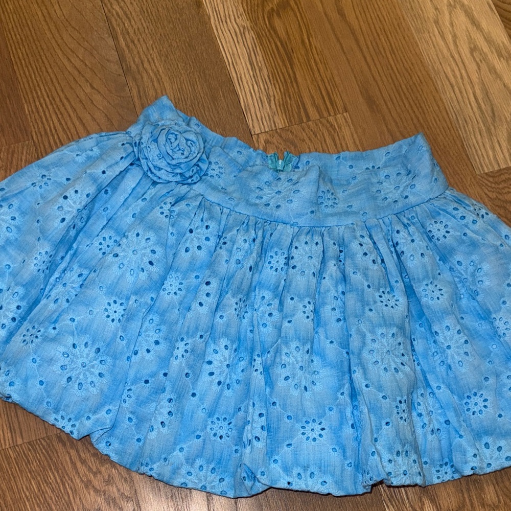 Flowers by Zoe Blue Eyelet Skirt NWT